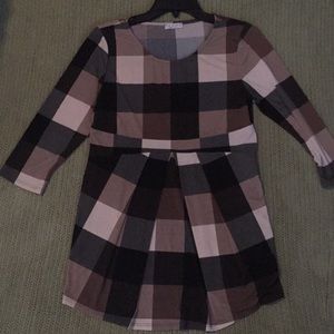 Plaid maternity blouse